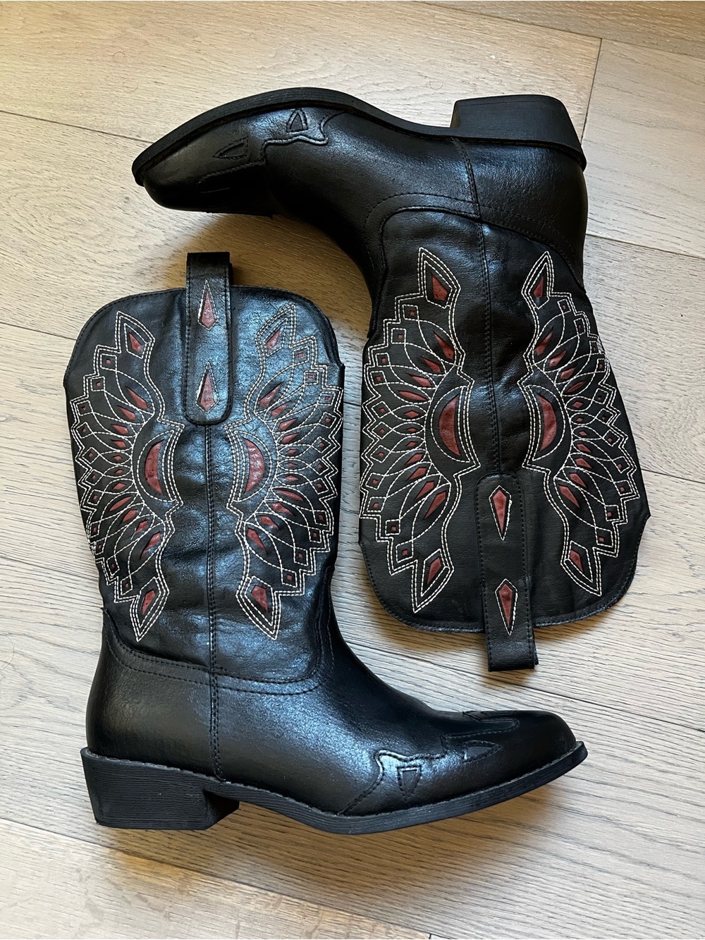 Coconuts by Matisse Black & Red Cowboy Boots